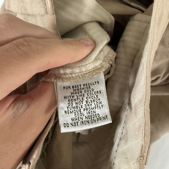 Peter Millar Silk Linen Blend Shorts Men's 38 Khaki Chino Pockets 8.5" Inseam - Picture 5 of 10